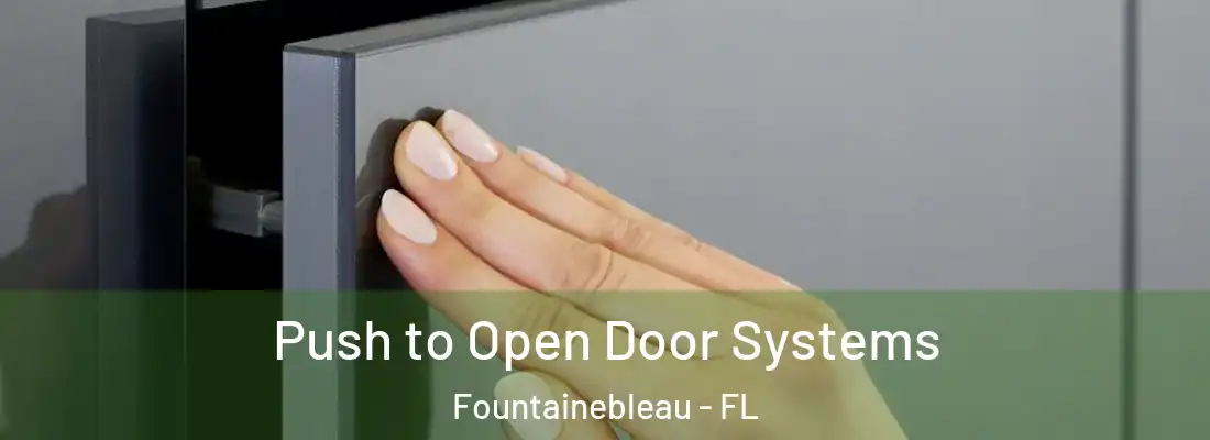  Push to Open Door Systems Fountainebleau - FL