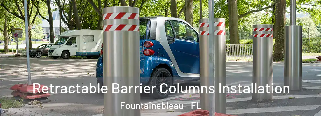 Retractable Barrier Columns Installation Fountainebleau - FL